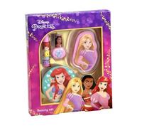 Princesas Disney Set de Maquillaje Infantil, Contiene: Brillo Labial, Bálsamo Labial, Esmalte de Uñas y Espejo decorado