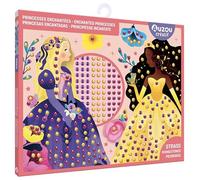 Princesas encantadas. Estuche de artista: 4 magnifiques tableaux silhouettés à décorer à l'aide de tes 180 strass et de tous tes autocollants brillants ! (Manualidades creativas)