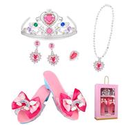 Princesas Juguetes de Joyería Pretendiendo,Juego de 5 Partes,Princesas Conjunto De Joyería Vestida - Para Jugar, Cumpleaños, , Actuación, Evento Escolar, Carnaval