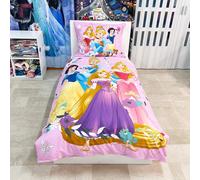 Princesas Set 2pezzi Cama Individual Funda Nórdica 140x200cm + Almohada Lino
