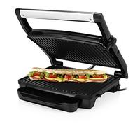 Princess 112415 Grill para bocadillos con tapa flotante y plancha, Se puede guardar en vertical u horizontal, superficie de la parrilla 30 x 24 cm, bandeja recoge grasa, 2000 W