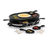 Princess 162700 Oval Grill Party - Raclette y parrilla, con parte diseñada especialmente para creps, 8 personas