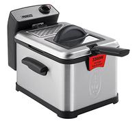 Princess 183001 Freidora Superior, Zona fría y filtro de seguridad, 3200 W, 3 litros, Acero inoxidable, Negro
