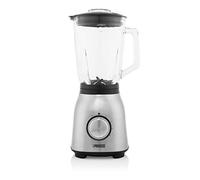 Princess 212091 Batidora de vaso de acero inoxidable, Cuatro ajustes de velocidad, función de pulso, 1,5 L, 6 cuchillas de acero inoxidable, 1000 W