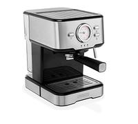 Princess 249415 Máquina de café Espresso, Compatible con cápsulas Nespresso, monodosis ESE y café molido, 1 o 2 tazas, 20 bares de presión, Depósito extraíble de 1.5L, con espumador de leche, 1100 W