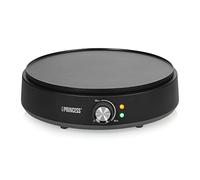 Princess 492235 Crepera Deluxe, superficie de 30 cm de diámetro, termostato regulable, luz indicadora de encendido y listo, recubrimiento antiadherente, 1200 W
