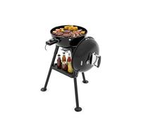 Princess Barbacoa Kettle Híbrida, Eléctrica y de Carbón, 2000 W, Termostato Ajustable, Termómetro Integrado y Parrilla Esmaltada, 01.112270.01.001