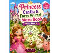 Princess Castle & Farm Animal Maze Book for Kids: Fun Maze Puzzles for Girls and Boys Ages 4-8 | Magical Princess Adventures, Cute Farm Animals & Brain-Boosting Activity Fun