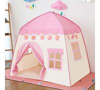 Princess Castle Kids Play Tent Large Fairy Playhouse 51.18x39.37x51.18 Pulgadas Tienda de tintura para niños Regalo de cumpleaños para niñas, Tipi para niños, Hada de Hada