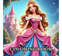 Princess Coloring Book - 100 pages - 8.5" x 8.5"