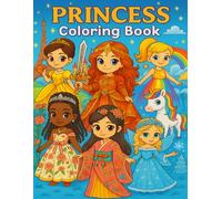 Princess Coloring Book For Kids & Adults, 30 Princesses Around The World