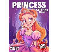 Princess Coloring Book for Kids Ages 4-8: Fun & Easy Princess Coloring Pages for Girls - Cute Castles, Crowns, Dresses & More!