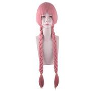 Princess Connect! Re: dive Mimi Cosplay peluca Cute Rabbit Mimi Pink trenzas dobles pelucas de pelo sintético resistente al calor PL-760