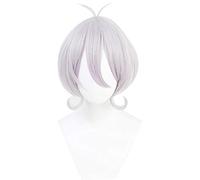 Princess Connect! RE: DIVE Natsume Kokoro Cosplay Pelucas Corto Recto Plateado Gradiente Púrpura Anime Disfraz Fiesta Juego Peluca Natsume Kokoro