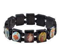 PRINCESS CUTENESS STORE Bella Swan - Pulsera religiosa de madera negra inspirada en San Judas