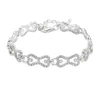 PRINCESS CUTENESS STORE Caroline Forbes - Pulsera de plata con diamantes de imitación de vampiro de Klaus