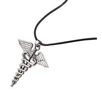 PRINCESS CUTENESS STORE Percy Jackson Camp - Collar de media sangre con alas de serpiente serpiente, semidiós olímpico, tono plateado, Annabeth Chase