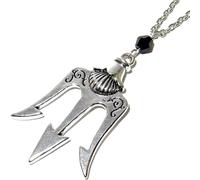 PRINCESS CUTENESS STORE Percy Jackson Camp Half Blood Poseidon Semidiós Tridente Olímpico Collar de tono plateado
