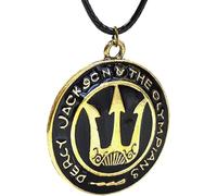 PRINCESS CUTENESS STORE Percy Jackson Poseidon Trident Olympians Semidiós Camp Half Blood Annabeth Chase - Collar con colgante