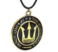 PRINCESS CUTENESS STORE Percy Jackson Poseidon Trident Olympians Semidiós Camp Half Blood Annabeth Chase - Collar con colgante