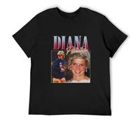Princess Diana Rap Hip Hop Princess Diana 90S Retro Unisex 100% Cotton Short-Sleeve T-Shirts Black S