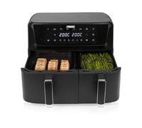 Princess Freidora de Aire de Doble Cesta con Panel Digital, Capacidad Total 11 L (6,5 L + 4,5 L), 2700 W, 8 Programas Automáticos, 80-200 °C, Revestimiento Antiadherente, 182470