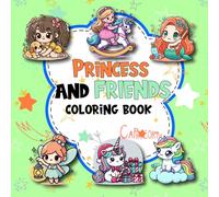 Princess & Friends: A Magical Coloring Adventure: 40 Stress-Relief Coloring Pages for Little Artists - Cute Princesses, Animals & Fun Scenes