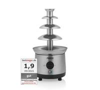 Princess Fuente de chocolate XXL, 1,1 L, 4 Niveles, 46 W, Acero Inoxidable | Función mantener caliente, Pies antideslizantes, Luz indicadora, 01.292999.01.001