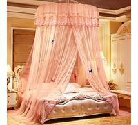 Princess Lace Mosquito Net Dome Bed Doble Canopy, Cordón Colgando Tienda de campaña Tienda de dormitorio para camas individuales a King Size Ideal para dormitorio decorativo-Jade