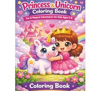 Princess Lila & Sparkle the Unicorn Coloring Book for Kids Ages 3-8: Cute & Easy Unicorn and Princess Coloring Book for Girls | Big Simple Designs, Fun & Magical Activities for Toddlers and Kids