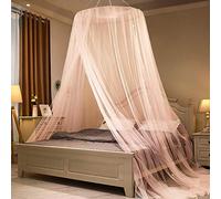 Princess Mosquito Net Dome Bed Double Cama con luz de cuerda LED, tienda de campaña para colgar para camas individuales a king Ideal para dormitorio decorativo-Jade