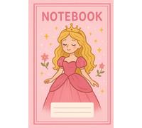 Princess Notebook for Girls - Pink Cute Lined Journal with Crown Interior | 120 Pages