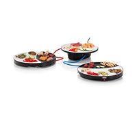 Princess Plancha eléctrica Dinner4All, 2x 250 W, para 2 Personas | Platos de cerámica extraíbles, Recubrimiento antiadherente, Bandeja central, 01.103082.01.001