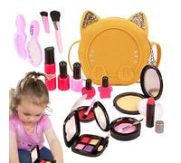 Princess Play Makeup Toy, Pretend Makeup Kit for Girls, Makeup Set with Eye Shadow, Lipstick, and Nail Polish, Role Play Toy for Kids to Develop Creativity and Hands-On Ability, Safe and