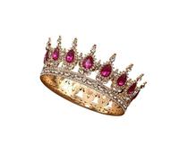 Princess Queen Crown Full Round Crystal King Tiaras Bridal Wedding Hair Accessoriesedding Tiara para Fiesta de Cumpleaños(Color 11)