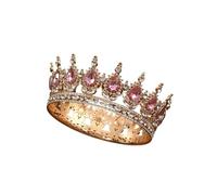 Princess Queen Crown Full Round Crystal King Tiaras Bridal Wedding Hair Accessoriesedding Tiara para Fiesta de Cumpleaños(Color 03)