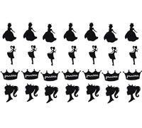 Princess Royal Collection - Pegatinas de vinilo de princesa, color negro