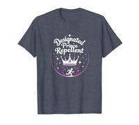 Princess Security: Humor Repelente de príncipe designado Camiseta, Hombre, Azul Jaspeado, XL