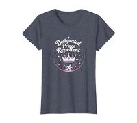 Princess Security: Humor Repelente de príncipe designado Camiseta, Mujer, Azul Jaspeado, L