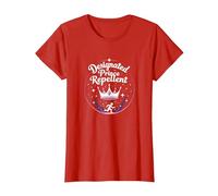 Princess Security: Humor Repelente de príncipe designado Camiseta, Mujer, Rojo, L