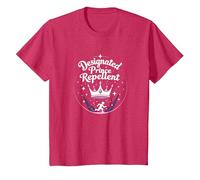 Princess Security: Humor Repelente de príncipe designado Camiseta, Niños, Rojo Jaspeado, 8 años