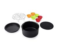 Princess 182012 Set de 10 accesorios Apto para diferentes freidoras sin aceite, 1 molde para hornear, 1 bandeja para pizza, 1 rejilla, 6 moldes de silicona, 1 salvamantel