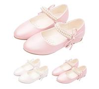 Princess Shoes for Girls Prink Glitter Mary Jane Shoes Kids Shiny Ballet Jazz Dance Shoe Party Dress Sandals Children Leather Casual Loafers for Banquets Birthday Wedding