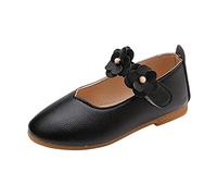 Princess Shoes for Girls Red Flower Strap Mary Jane Shoes Fashion Kids Glitter Soft Sole Dance Ballet Dress Flats Teens Leather Party Sandals for Weddings Birthday Prom