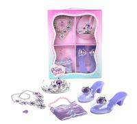 Princess Shoes Set Toddler - Vestir tacones, zapatos de juego de rol para niñas, juego de disfraces | Zapatos de princesa brillantes con accesorios y joyas para fingir j