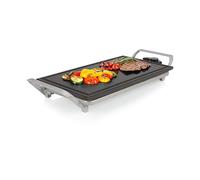 Princess Table Chef Premium Plancha de piedra - Superficie extra grande 46 x 26 cm - Placa de parrilla de cerámica - Libre de PFAS - Termostato ajustable - Incluye 4 espátulas - 103150