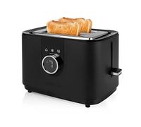 Princess Tostadora 2 Ranuras con Soporte para Panecillos, 7 Niveles de Tostado, Función Descongelar y Recalentar, Botón Cancelar, Pantalla LED, 920 W, Negra, 142360