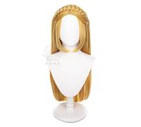 Princess Wig Women 80cm Golden Blonde Braided Wigs Cosplay Anime Cosplay Wig Heat Resistant Synthetic Wigs + Wig Cap