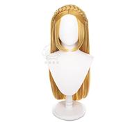 Princess Wig Women 80cm Golden Blonde Braided Wigs Cosplay Anime Cosplay Wig Heat Resistant Synthetic Wigs + Wig Cap