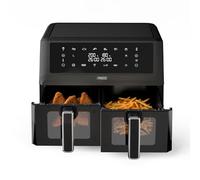 Princess XXL Freidora sin aceite de doble cesta - 11 L - Libre de BPA y de PFAS - Fin de cocinado sincronizado - 8 programas - Ventana de visualización - 2400 W - 182276
